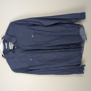 Men's Express Extra Slim Fit Large Button Down Shirt